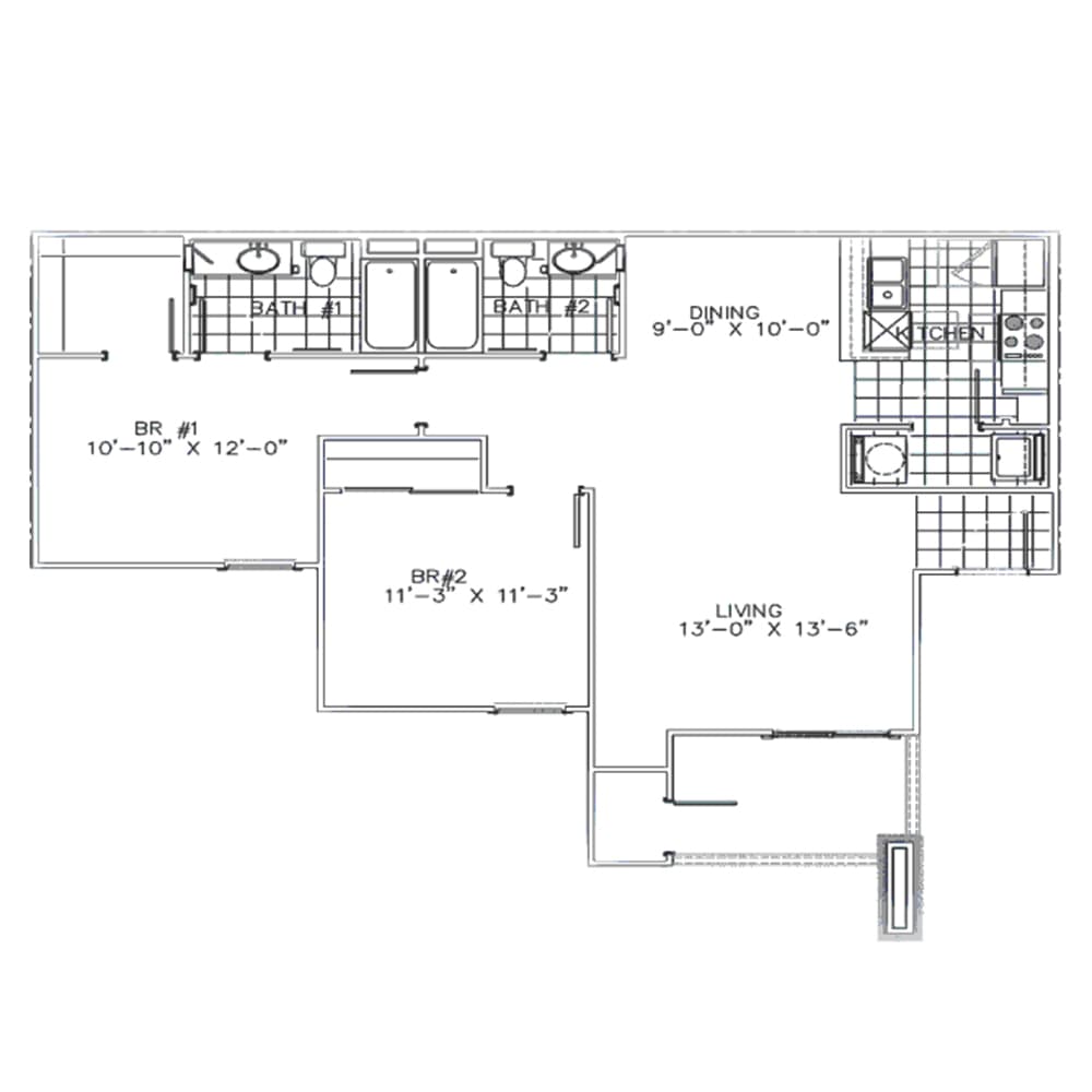Unit 11101 2 Bedroom, 2 Bathroom High Meadow Apartments