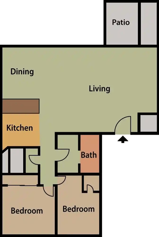 Unit 130 2x1V Overlook Apartments