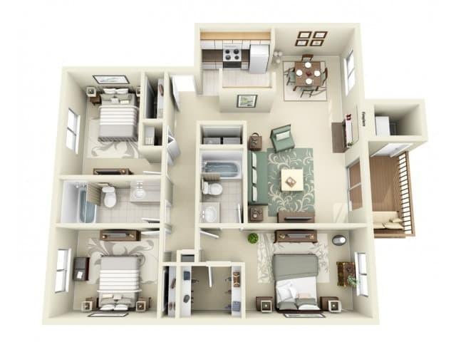 Relaxed University Place Apartments StonePointe University