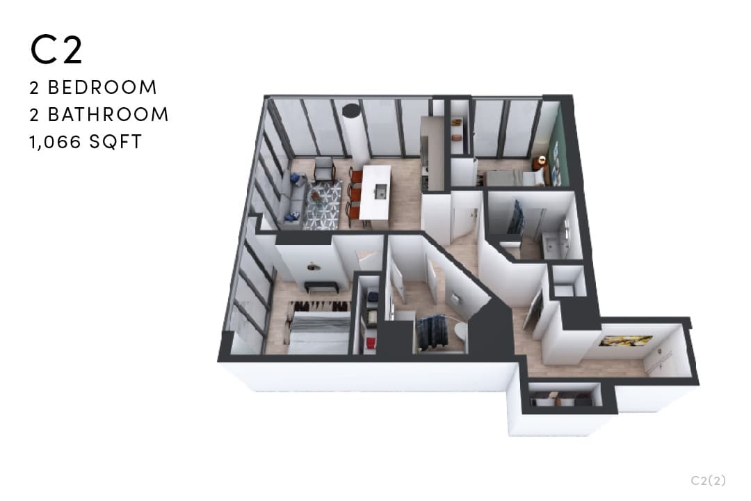 Unit 1019 C2 2 Bedroom Alina Los Angeles