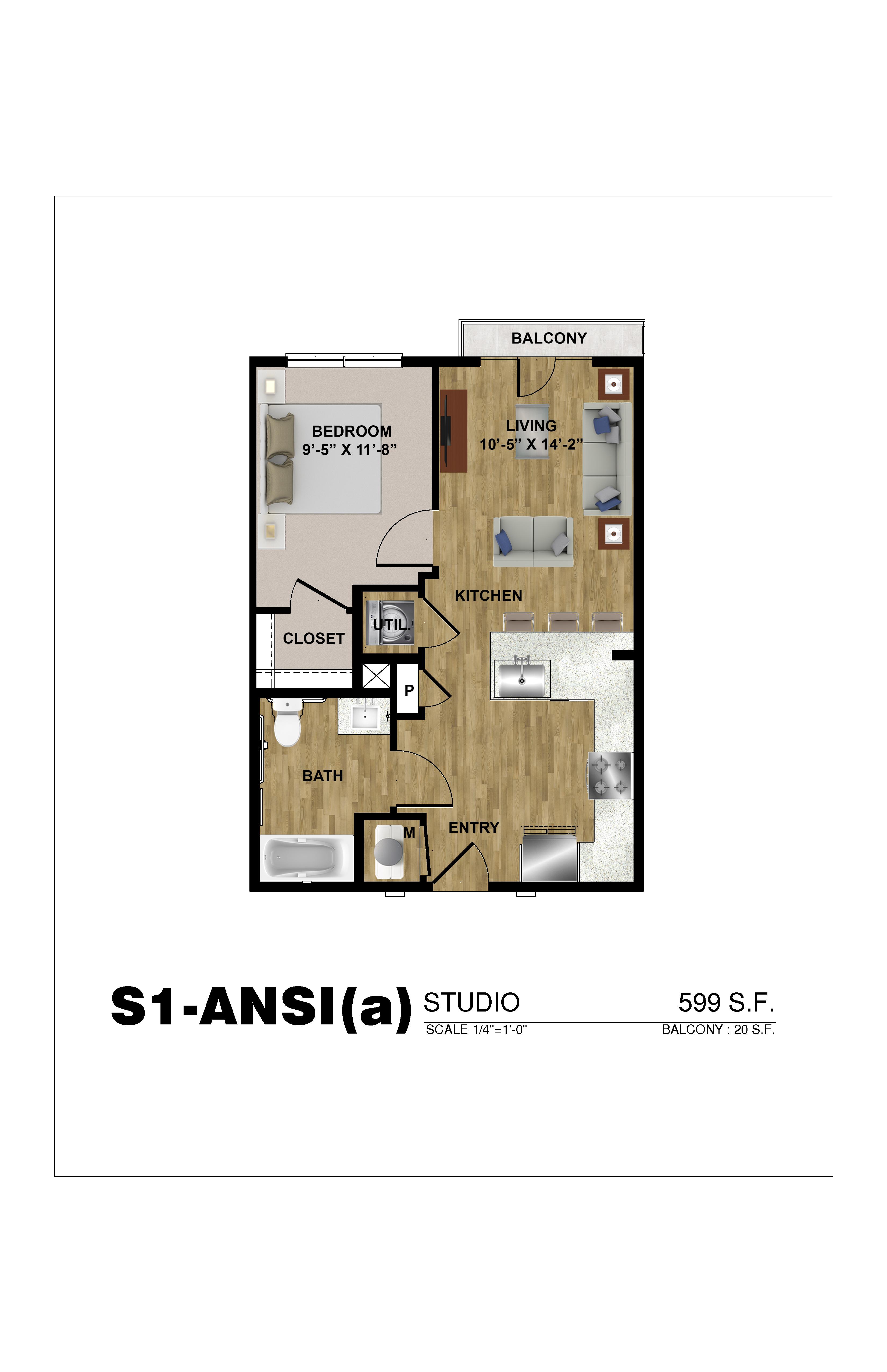 Unit 1438 Minimalist S1a HC Highline on Magnolia