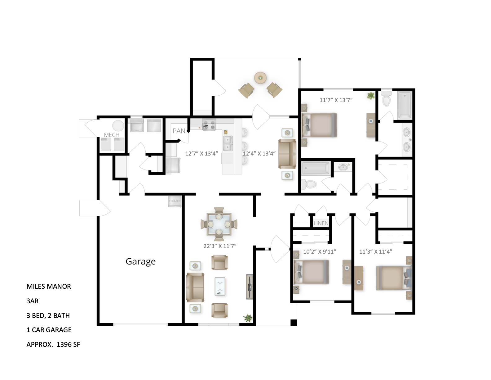 Unit Miles Manor 2 3 Bedroom Miles Manor 2 3 Bedroom Mountain Vista