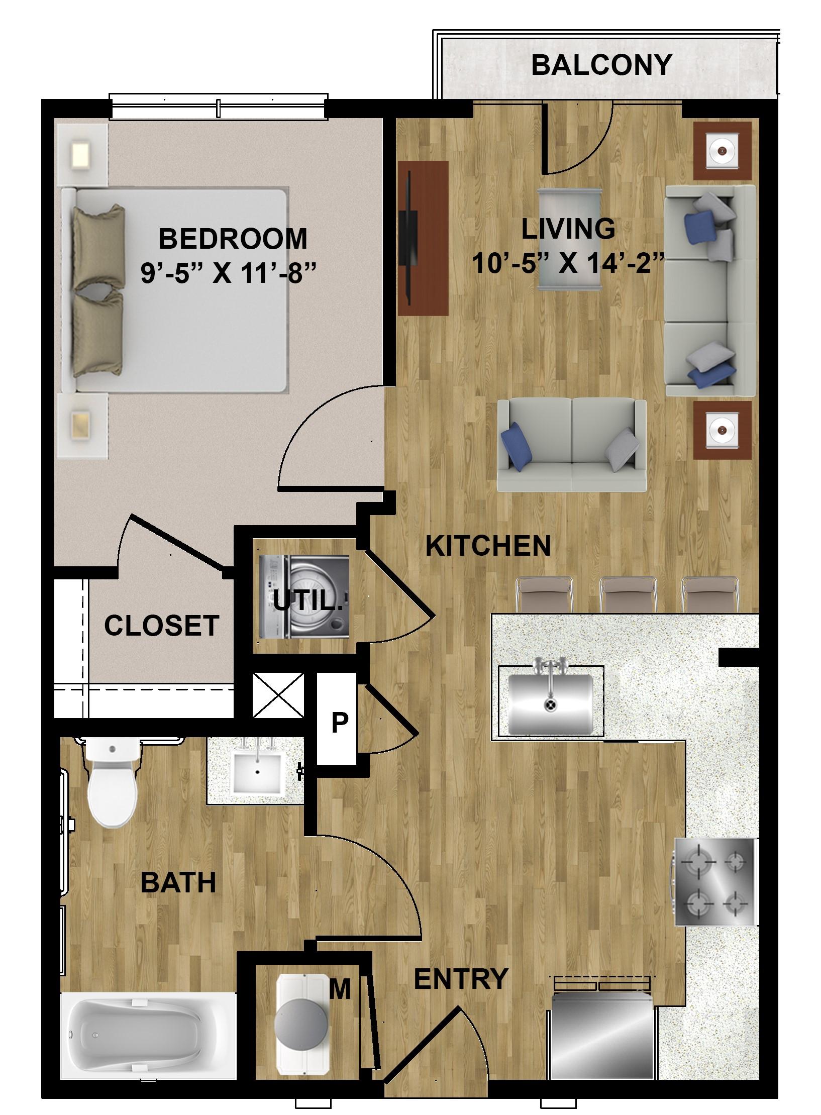 Unit 1438 Minimalist S1a HC Highline on Magnolia