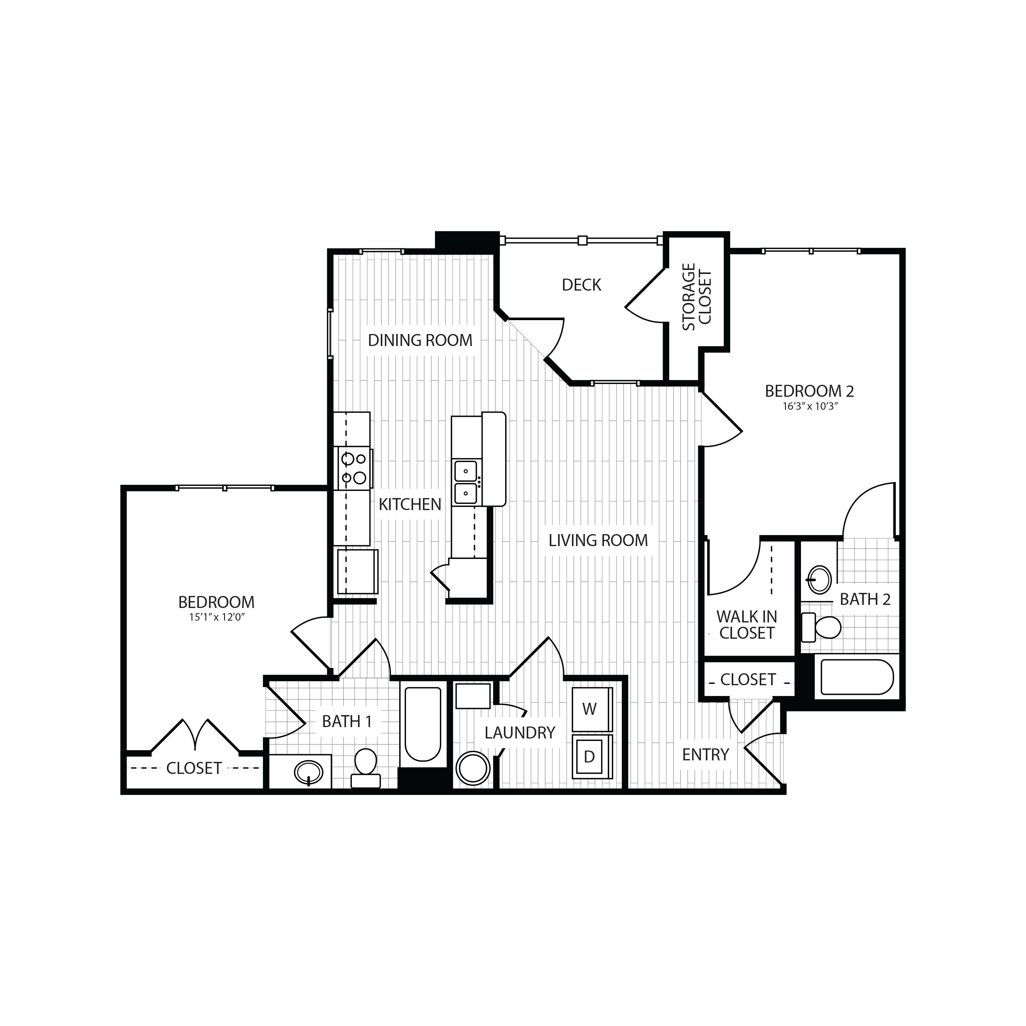 2 Bedroom 2 Bathroom Westview Terrace