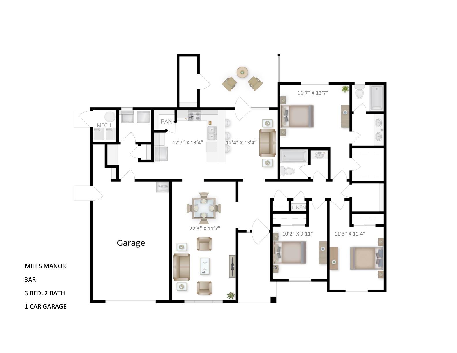 Unit Miles Manor 2 3 Bedroom Miles Manor 2 3 Bedroom Mountain Vista