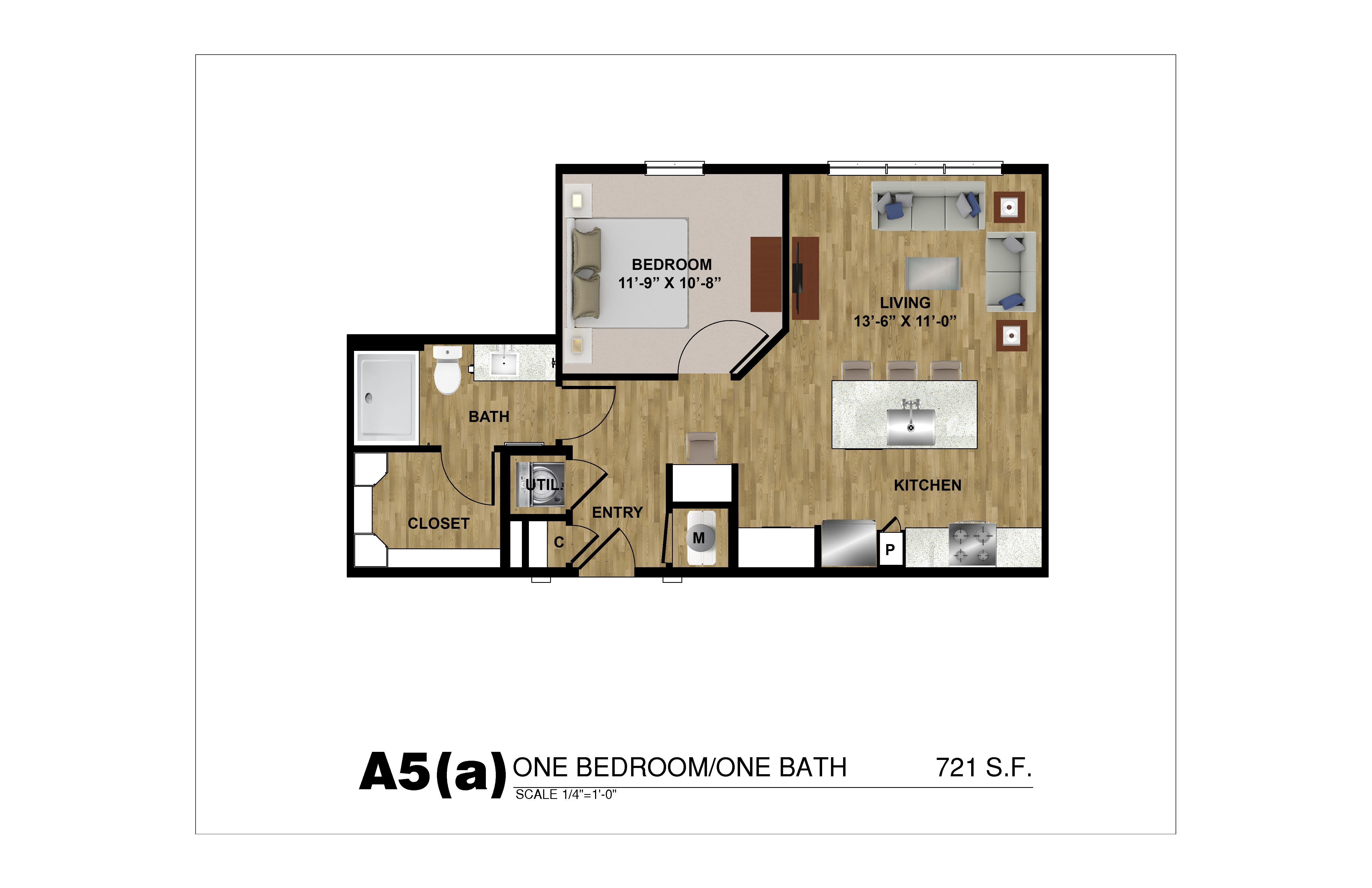 Unit 1329 Modernist A5a Highline on Magnolia