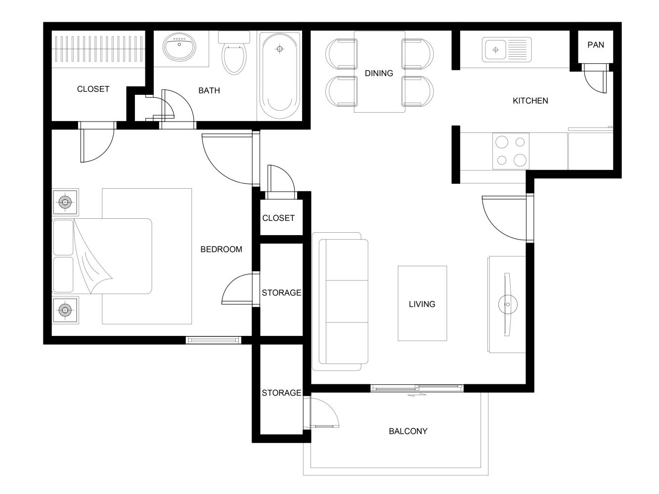 Unit 615 1 Bedroom 1 Bathroom Trinity Heights